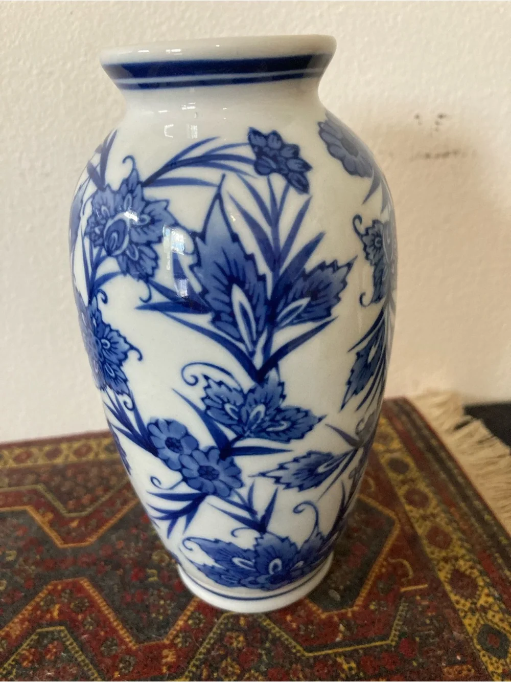 Bombay Blue and White Floral Ceramic Vase